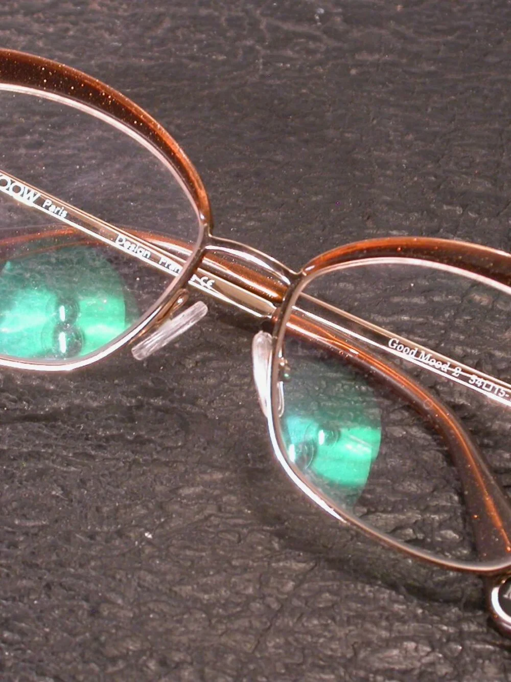 WOOW Good Mood Gold and Glitter Brown Eyeglasses Frames
